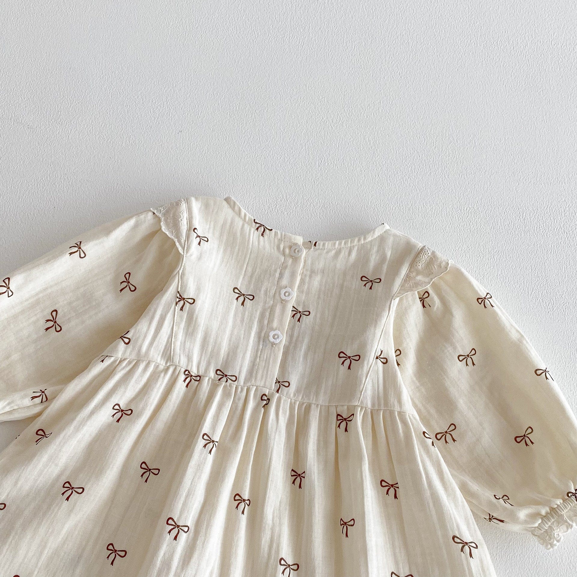 長袖ワンピース リボンフリル長袖ワンピース【mh0010649】