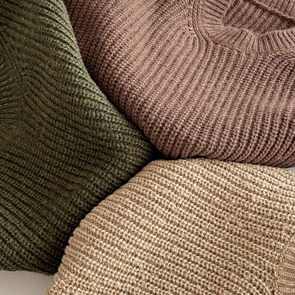 ニット・セーター シンプルベーシック丸首ニットセーター【mh0010653】