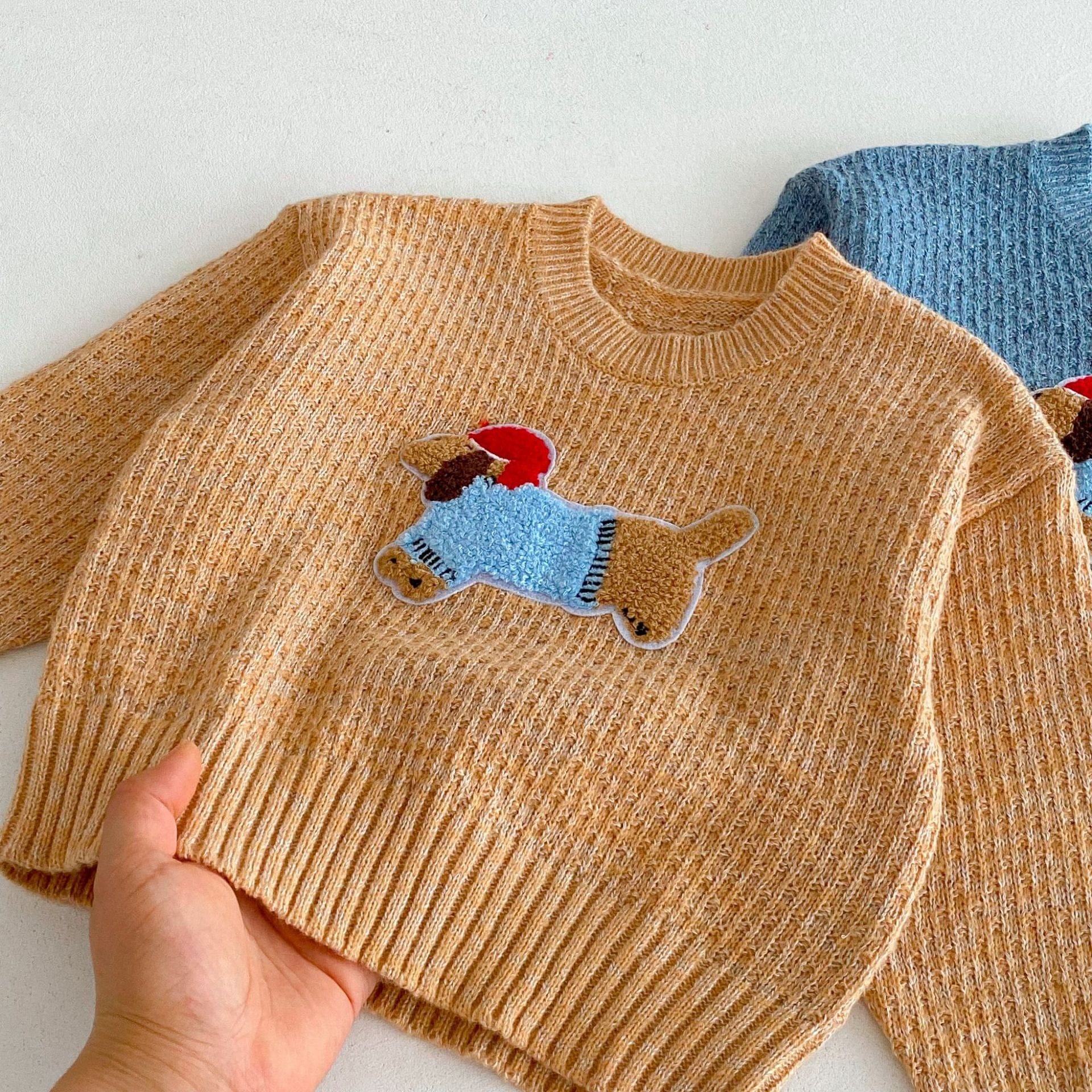 ニット・セーター 犬アップリケニットセーター【mh0010657】