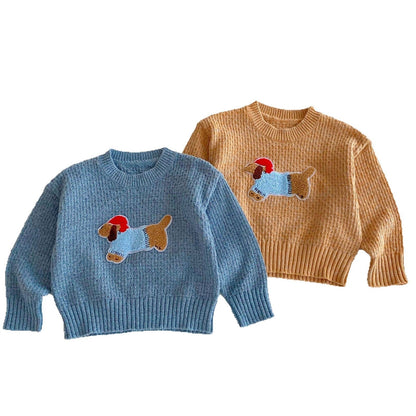 ニット・セーター 犬アップリケニットセーター【mh0010657】