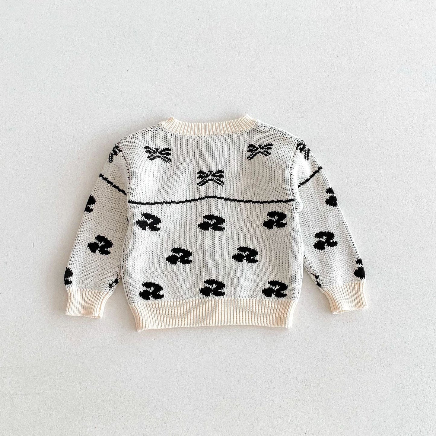 カーディガン・パーカー リボン刺繍ニットカーディガン【mh0010659】