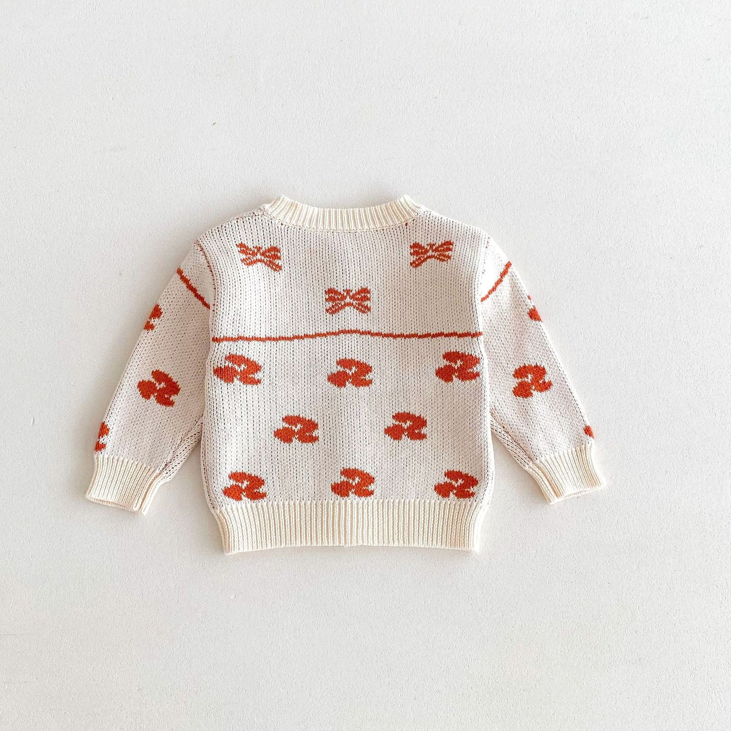 カーディガン・パーカー リボン刺繍ニットカーディガン【mh0010659】