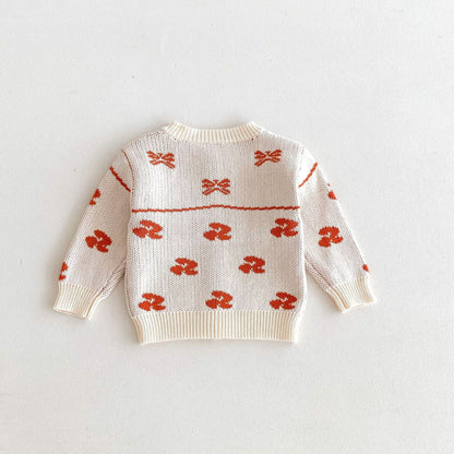 カーディガン・パーカー リボン刺繍ニットカーディガン【mh0010659】