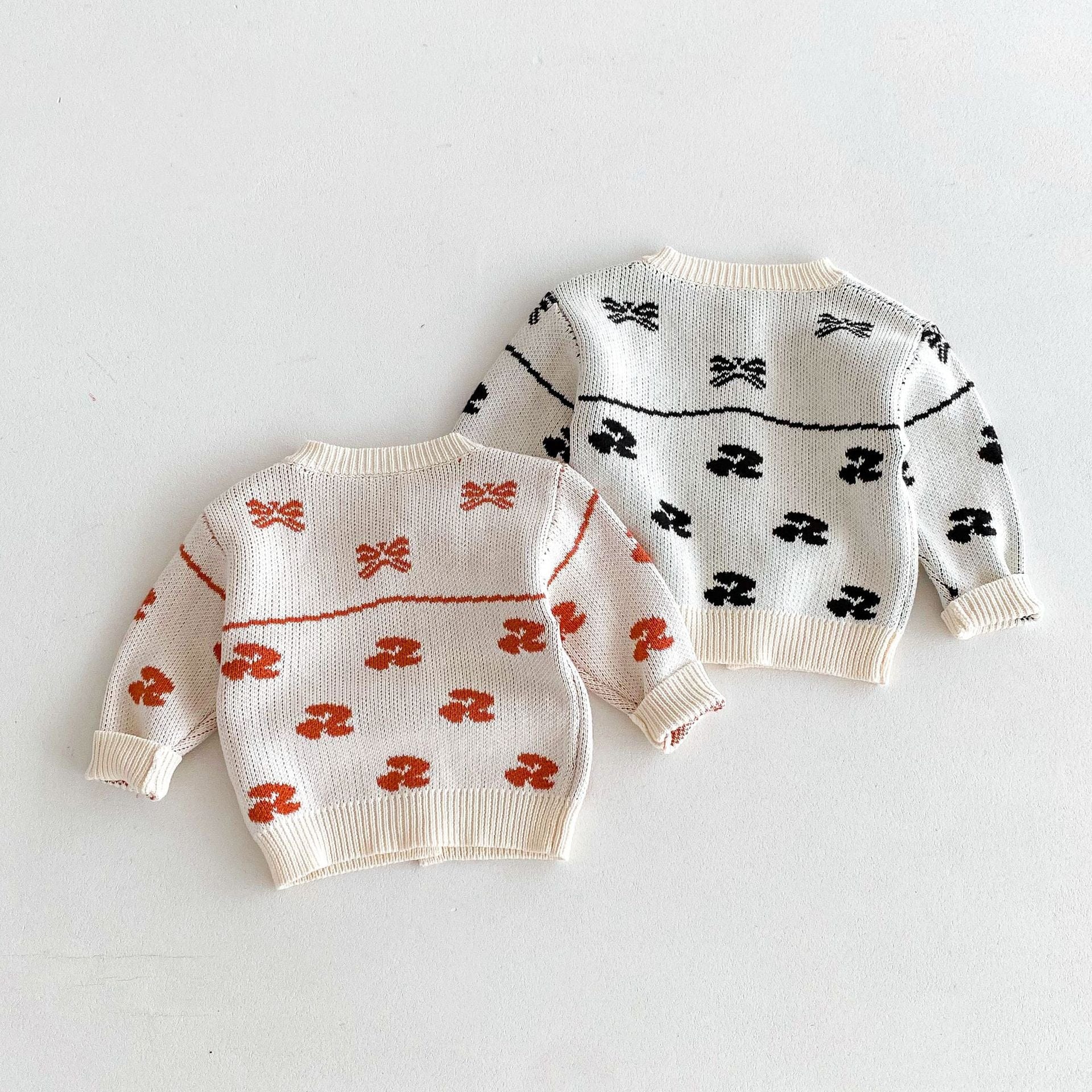 カーディガン・パーカー リボン刺繍ニットカーディガン【mh0010659】