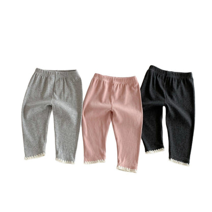 レギンスパンツ 裾レースレギンスパンツ【mh0010661】