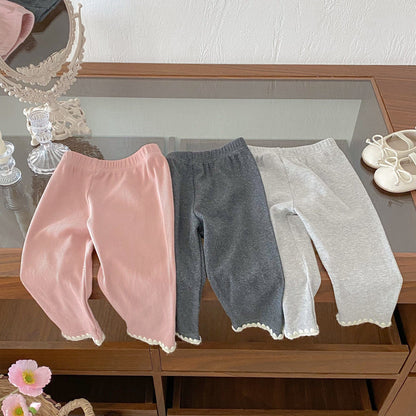 レギンスパンツ 裾レースレギンスパンツ【mh0010661】