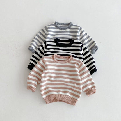 ニット・セーター ボーダー長袖ニットセータートップス【mh0010662】