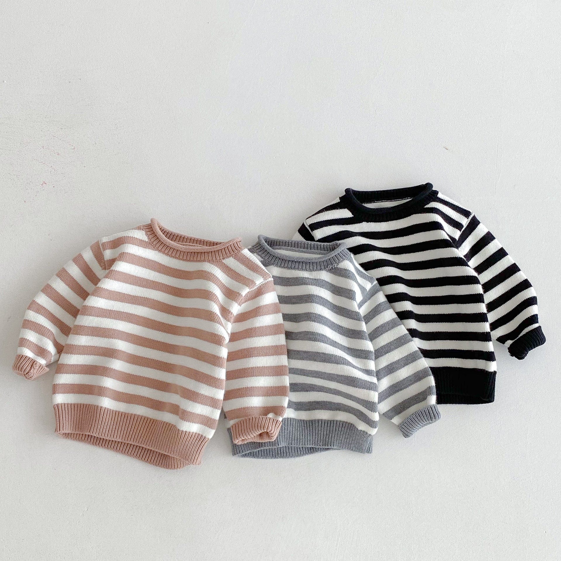 ニット・セーター ボーダー長袖ニットセータートップス【mh0010662】