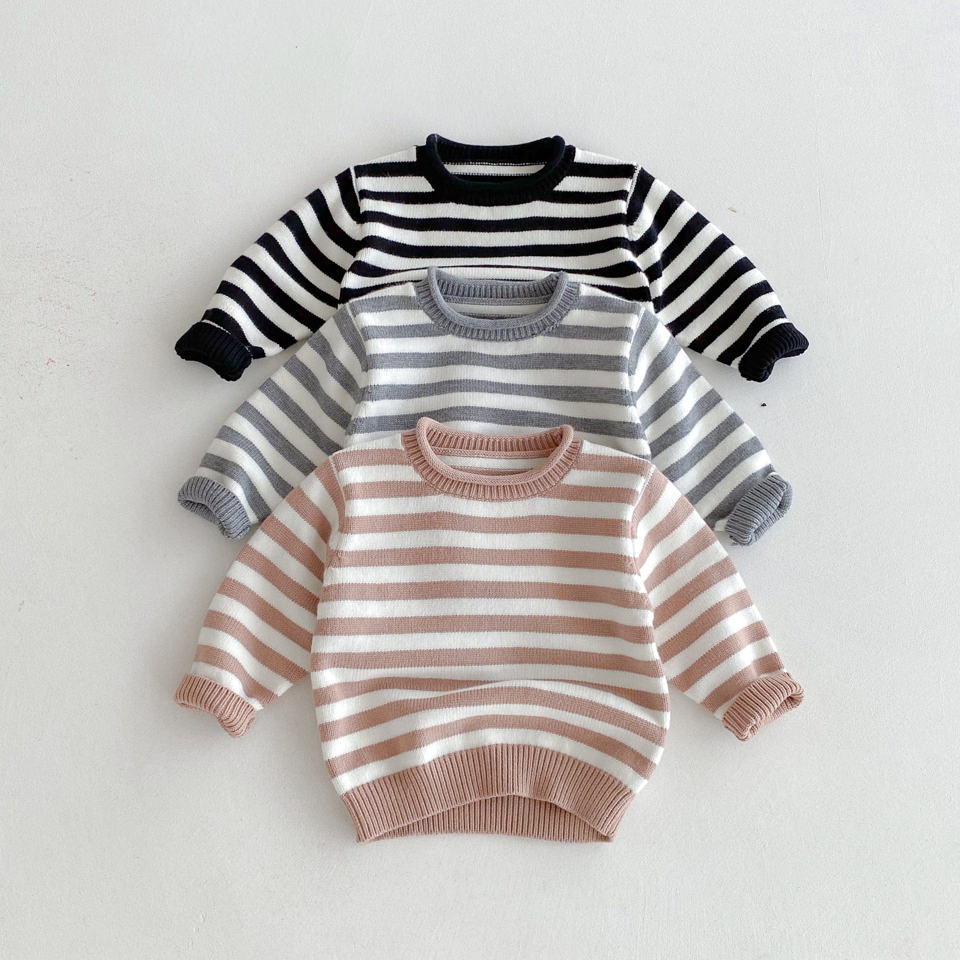 ニット・セーター ボーダー長袖ニットセータートップス【mh0010662】