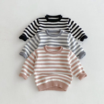 ニット・セーター ボーダー長袖ニットセータートップス【mh0010662】