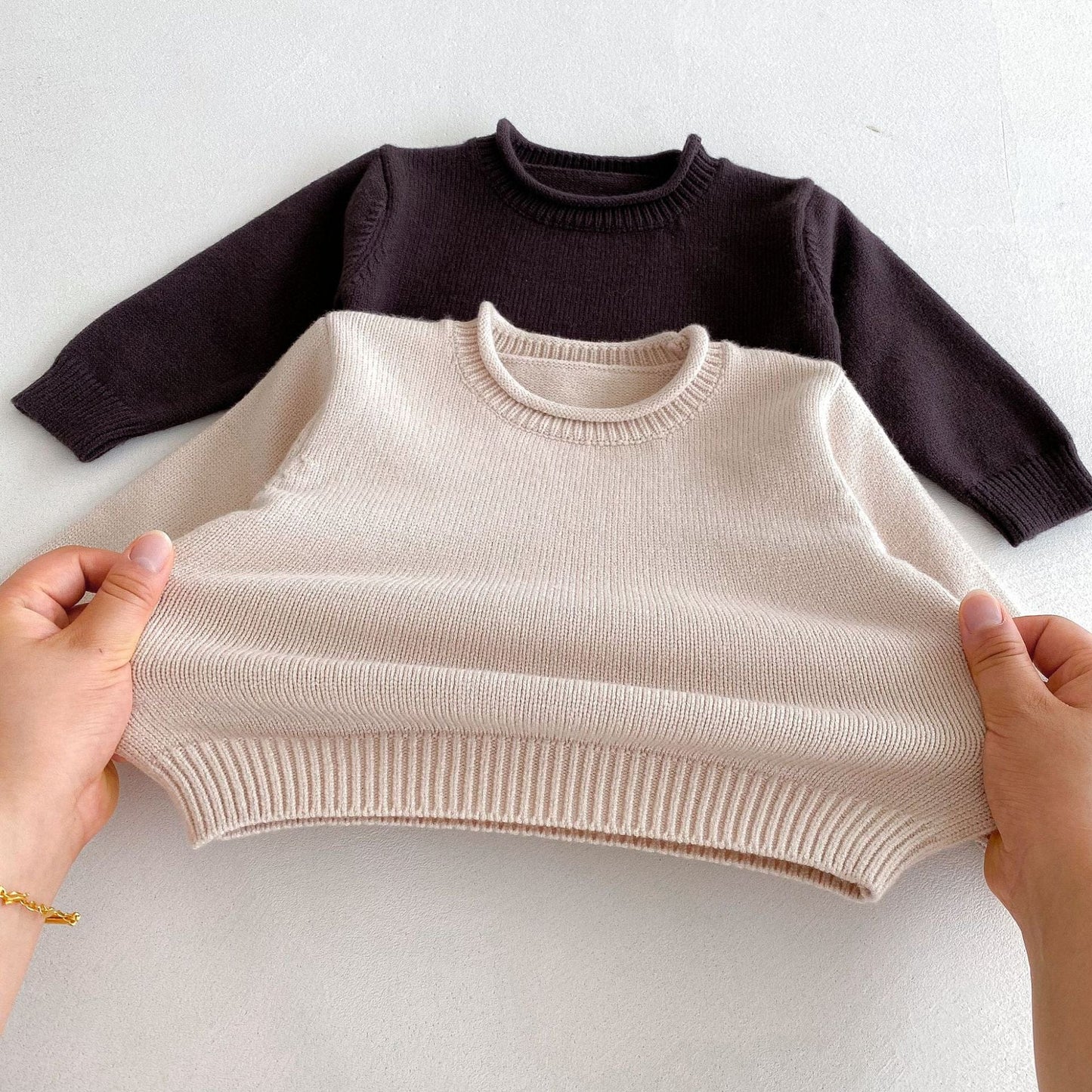 ニット・セーター 無地長袖ニットセータートップス【mh0010663】