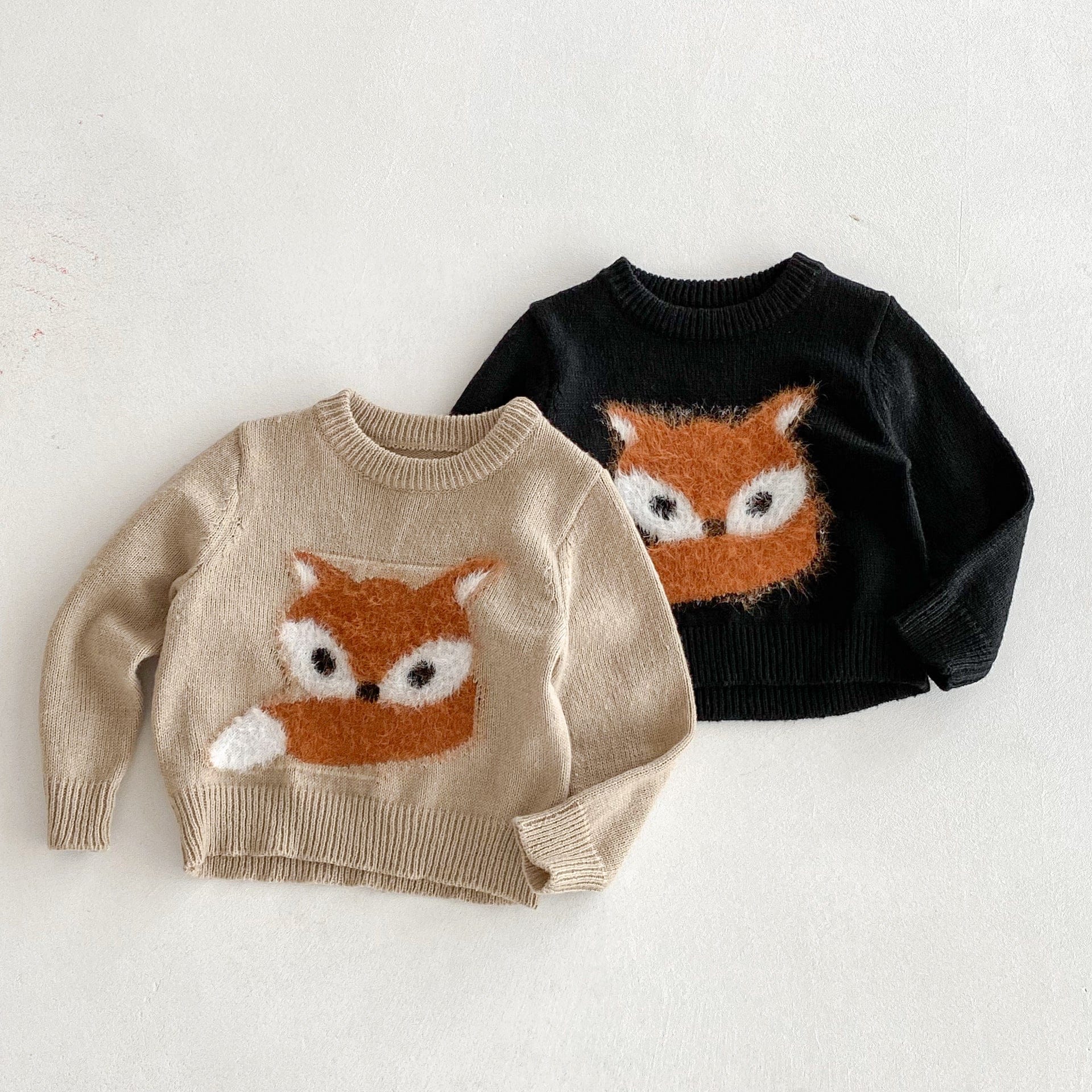 ニット・セーター きつね刺繍長袖ニットセーター【mh0010666】