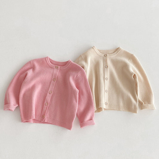 カーディガン・パーカー シンプルベーシック長袖ニットカーディガン【mh0010668】