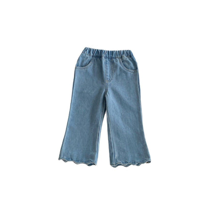 デニムパンツ メロフリル裾デニムパンツジーンズ【mh0010669】