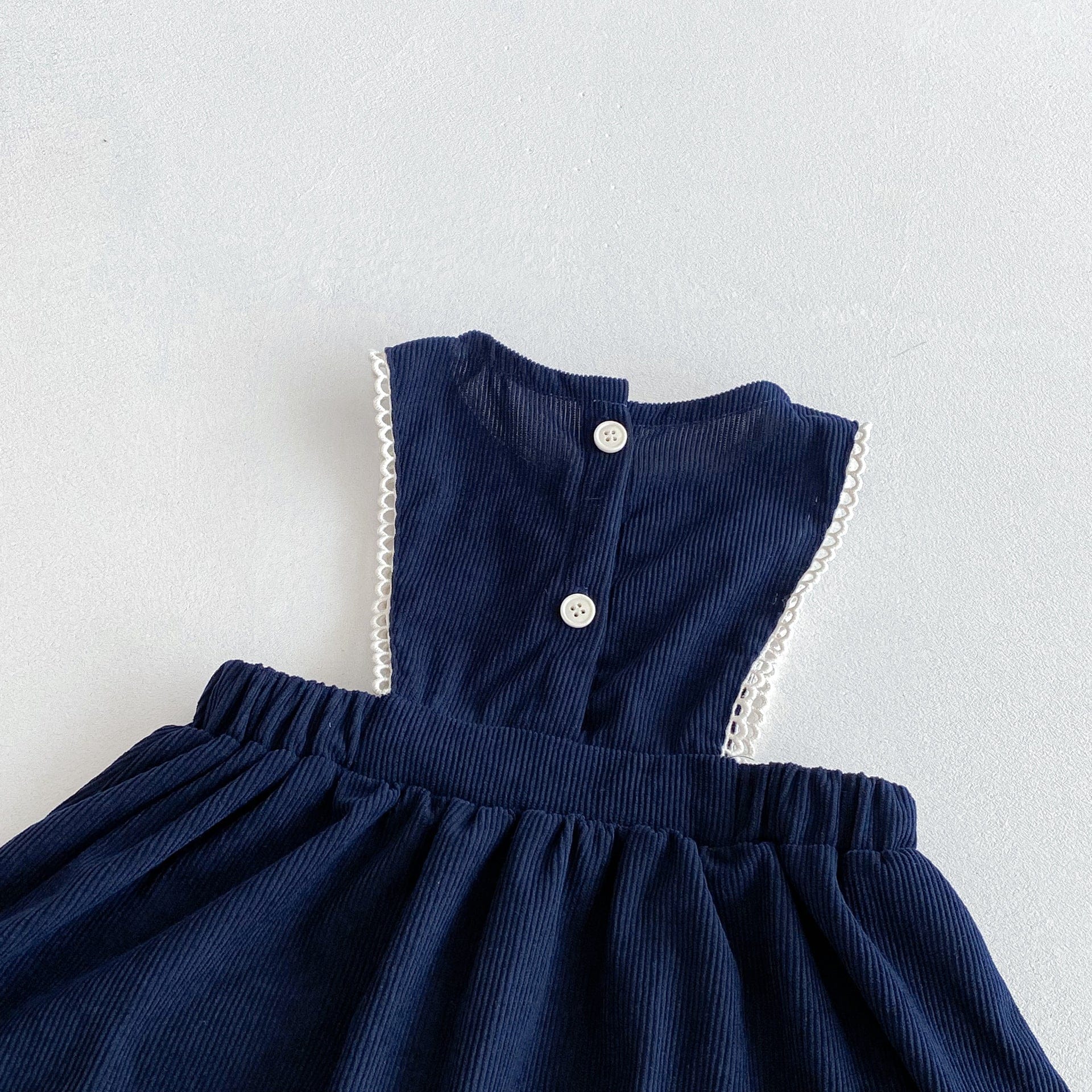 長袖セットアップ フラワープリント丸襟長袖ブラウス/刺繍レースエッジノースリーブジャンパースカート【mh0010671】