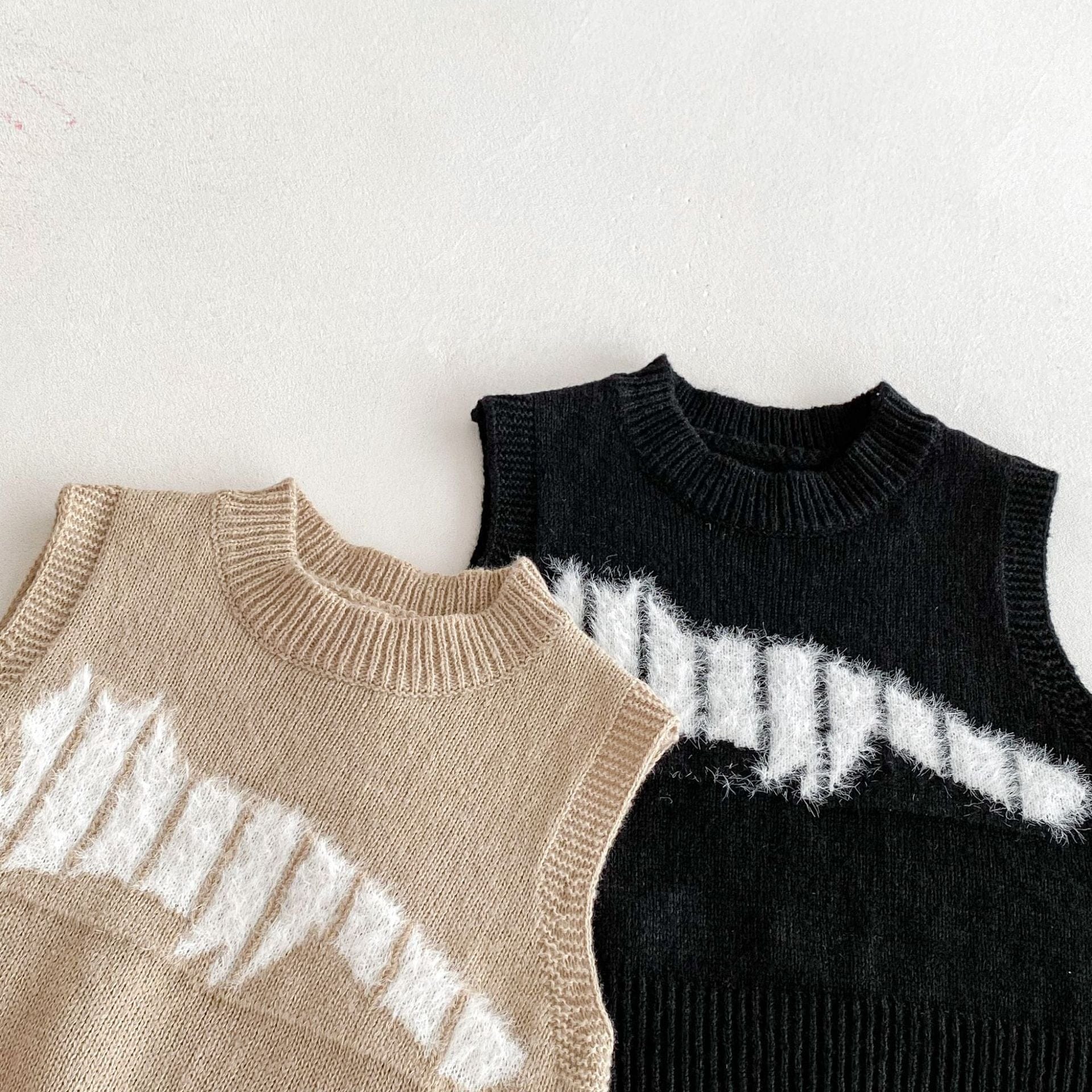 ベスト アニマルシルエットニットベスト【mh0010672】