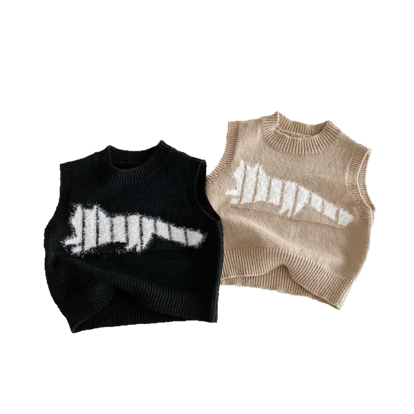 ベスト アニマルシルエットニットベスト【mh0010672】