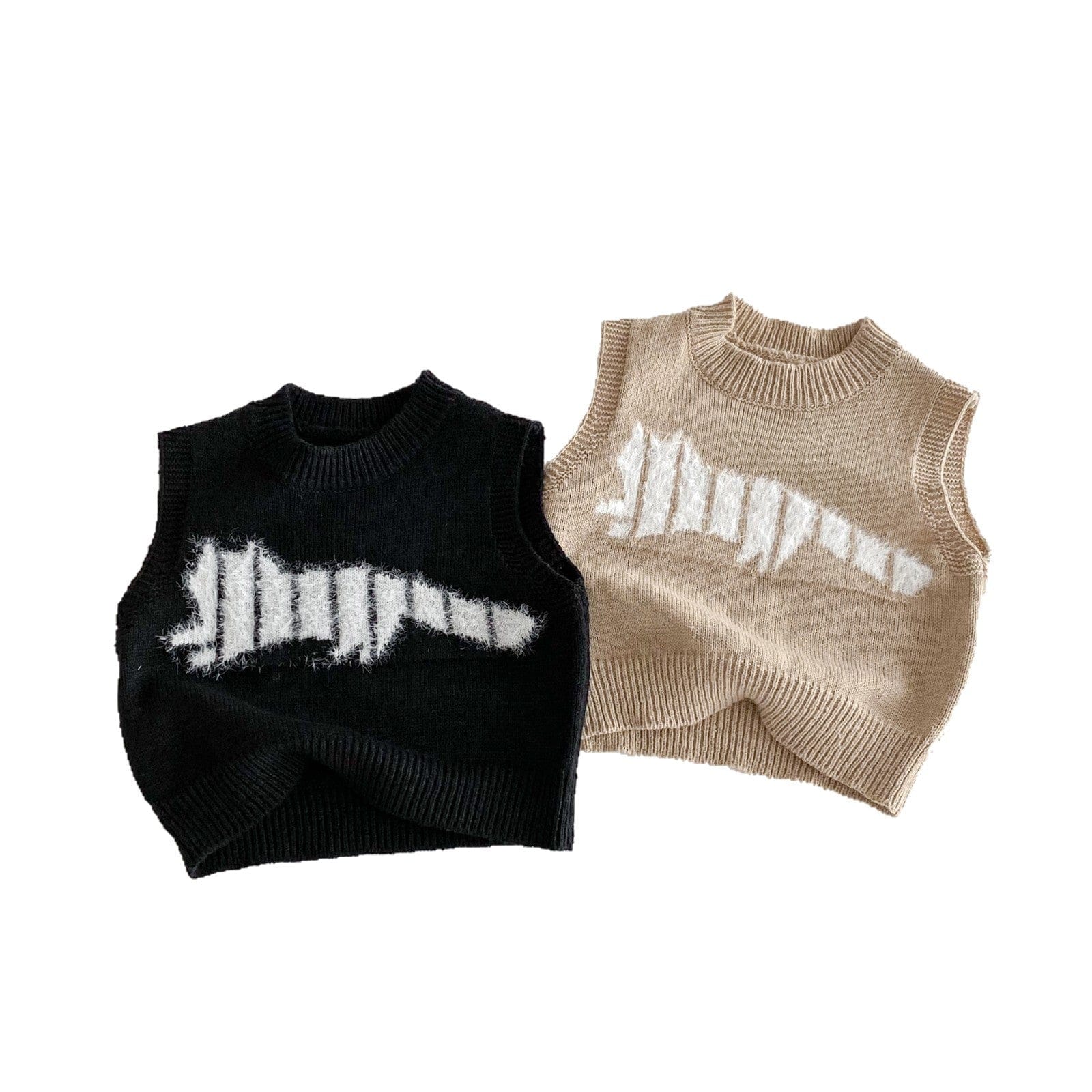 ベスト アニマルシルエットニットベスト【mh0010672】