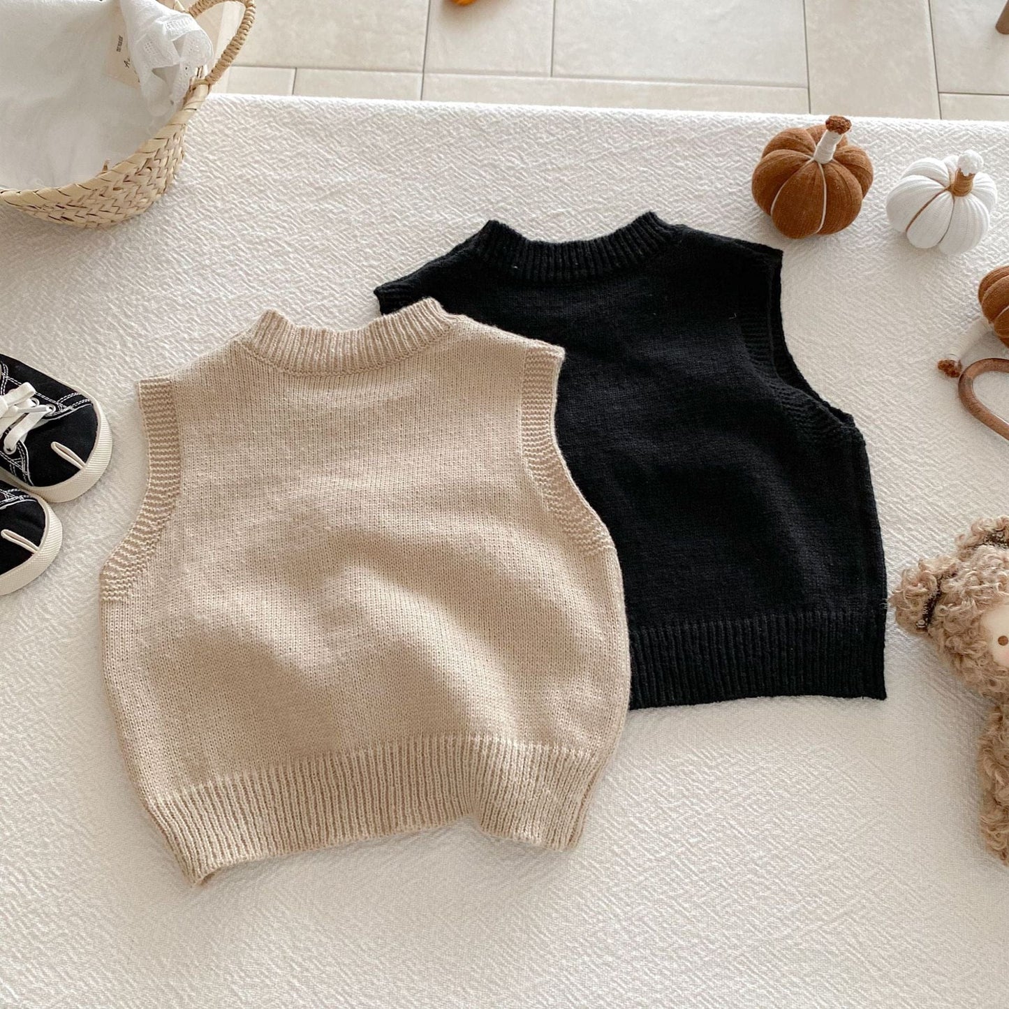 ベスト アニマルシルエットニットベスト【mh0010672】