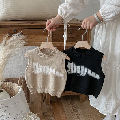 ベスト アニマルシルエットニットベスト【mh0010672】