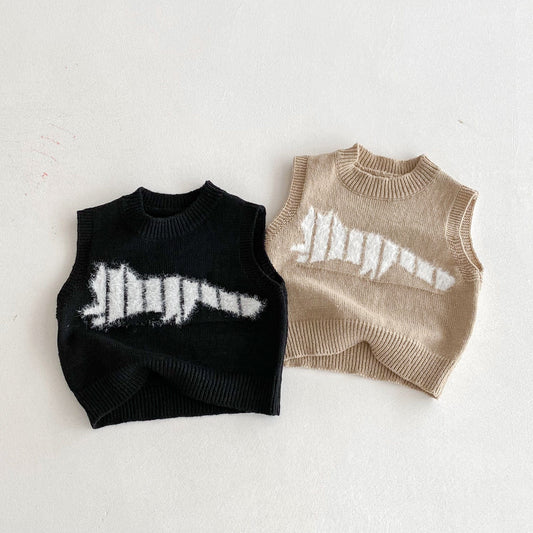 ベスト アニマルシルエットニットベスト【mh0010672】