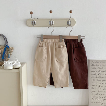 ロングパンツ・スウェットパンツ シンプルベーシックビッグポケットロングパンツ【mh0010673】