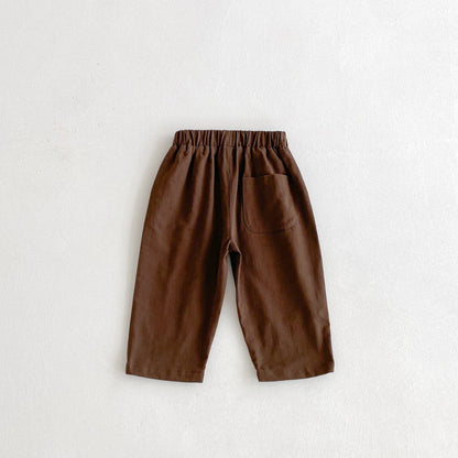 ロングパンツ・スウェットパンツ アースカラーシンプルデイリーロングパンツ【mh0010677】