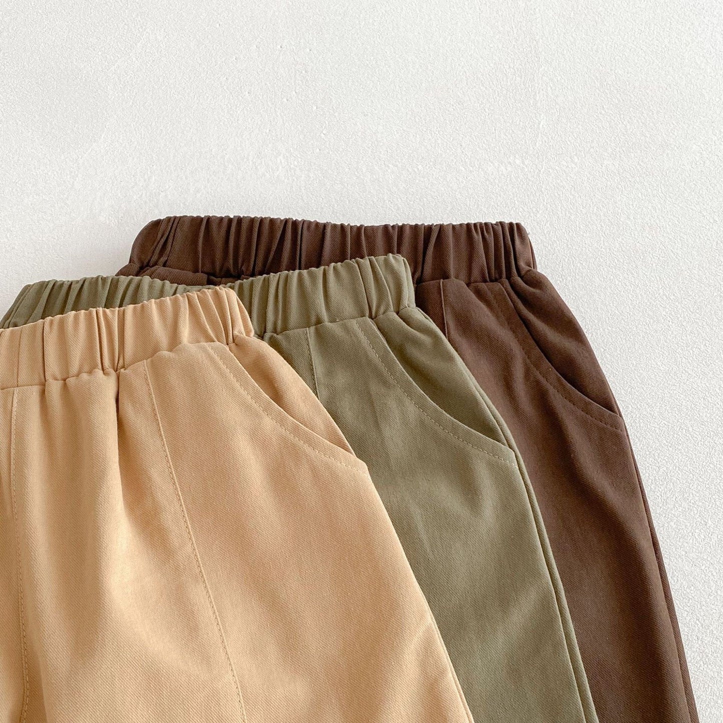 ロングパンツ・スウェットパンツ アースカラーシンプルデイリーロングパンツ【mh0010677】