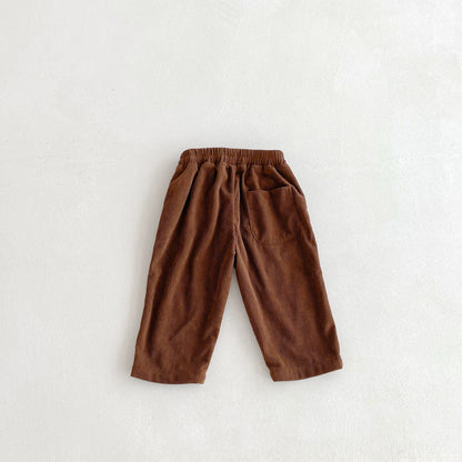 ロングパンツ・スウェットパンツ 膝パッチコーデュロイロングパンツ【mh0010678】