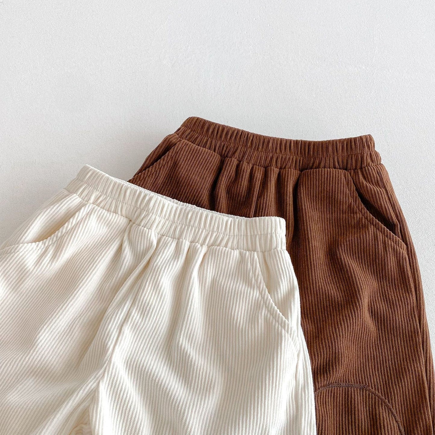 ロングパンツ・スウェットパンツ 膝パッチコーデュロイロングパンツ【mh0010678】