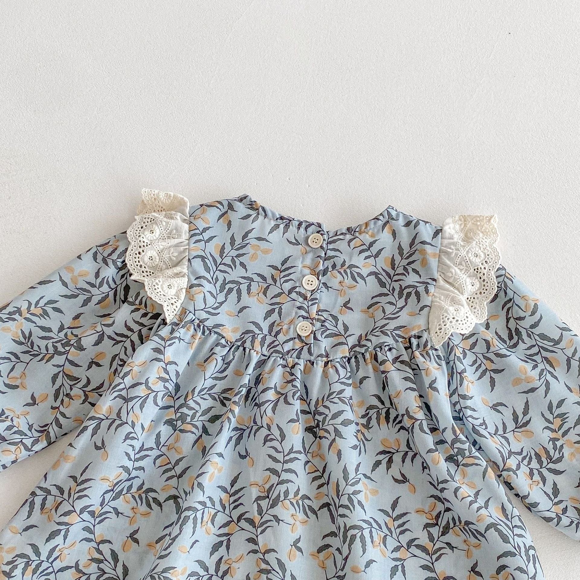 長袖ワンピース ショルダーレースフリル長袖ワンピース【mh0010681】