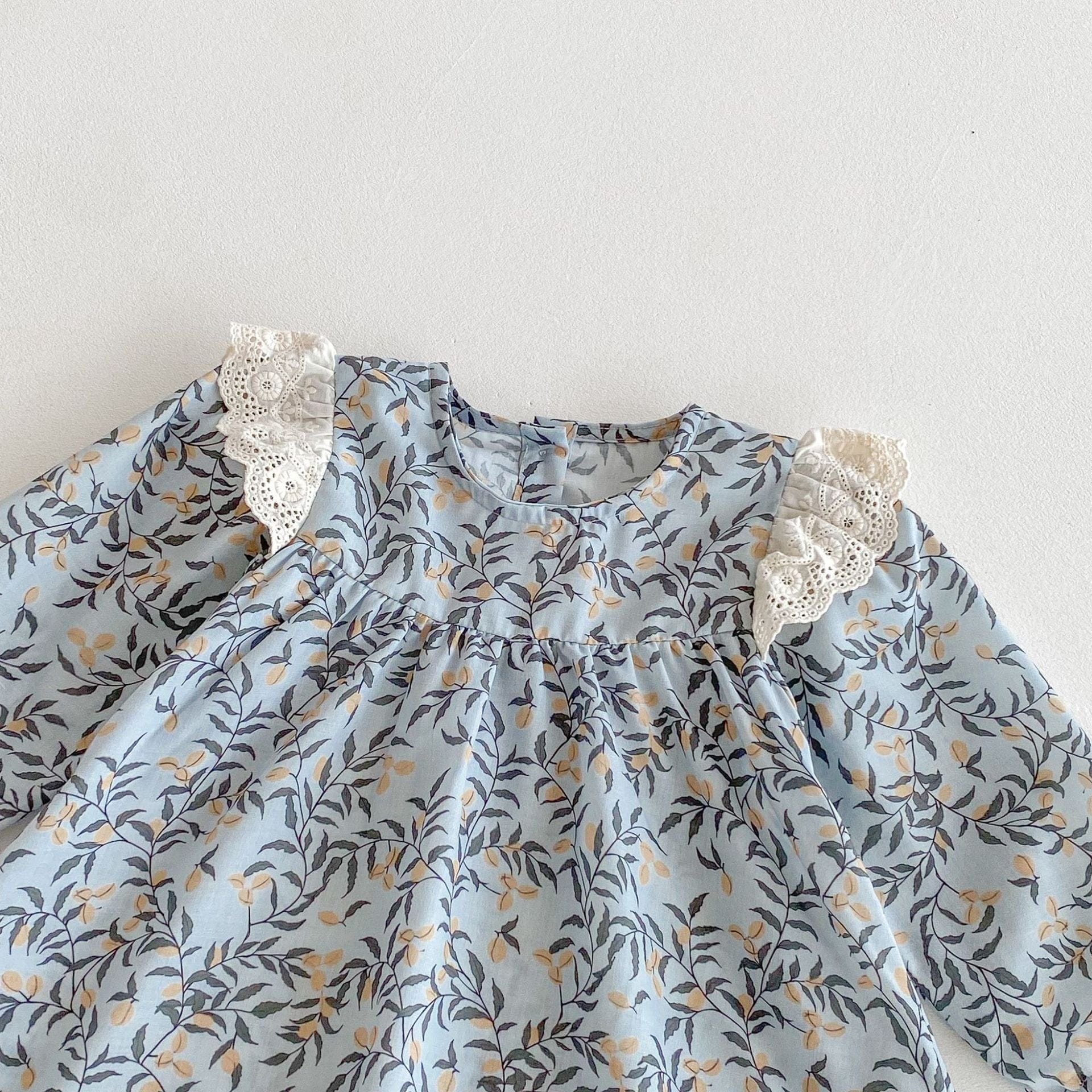 長袖ワンピース ショルダーレースフリル長袖ワンピース【mh0010681】