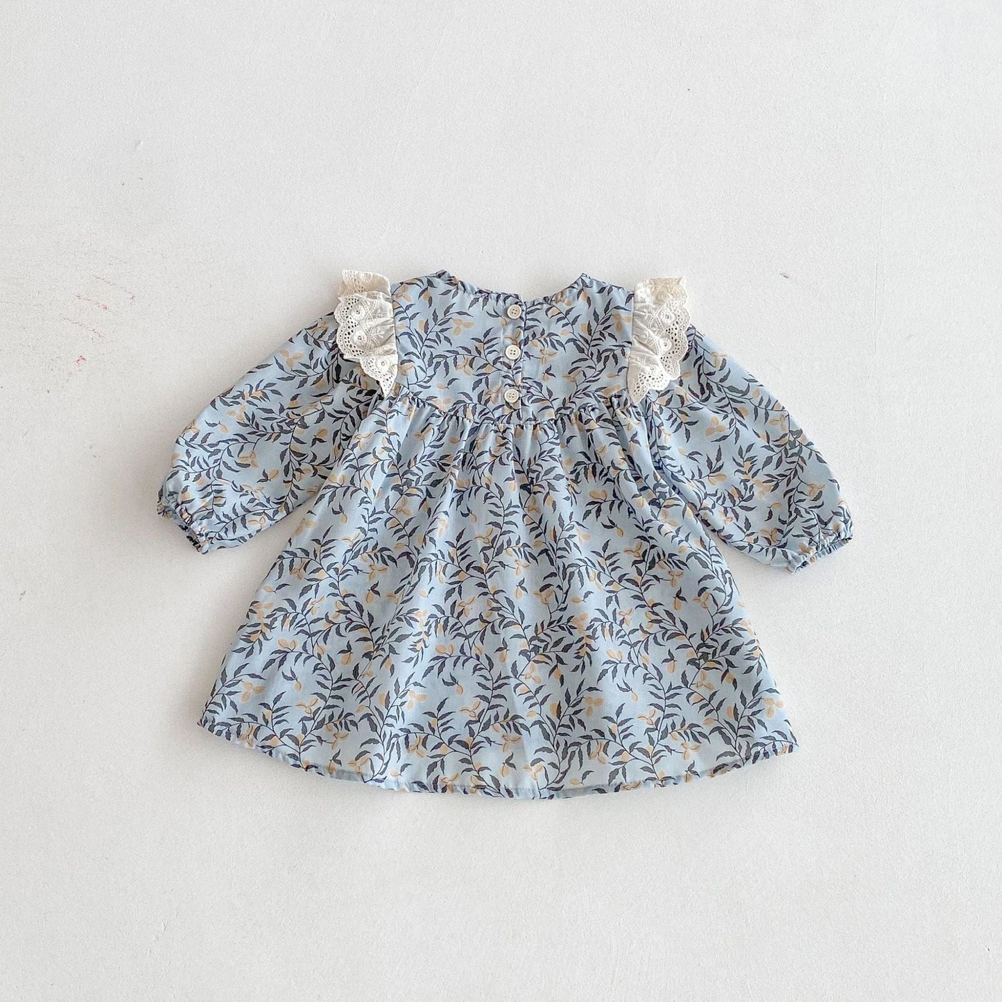 長袖ワンピース ショルダーレースフリル長袖ワンピース【mh0010681】