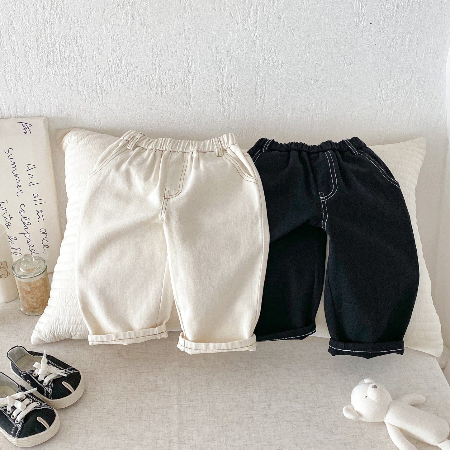 ロングパンツ・スウェットパンツ ステッチアクセントデイリーロングパンツ【mh0010689】