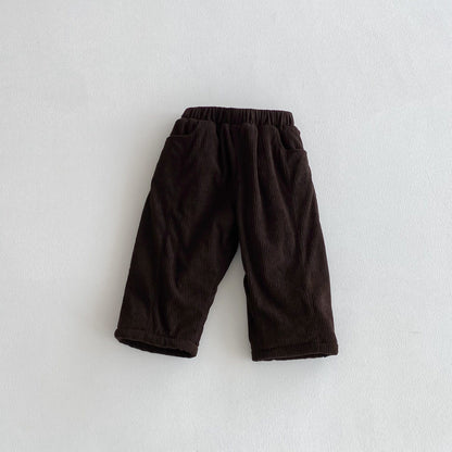 ロングパンツ・スウェットパンツ ロングパンツ コーデュロイ 裏ボア あったか レトロ ルーズシルエット 長ズボン【mh0011377】