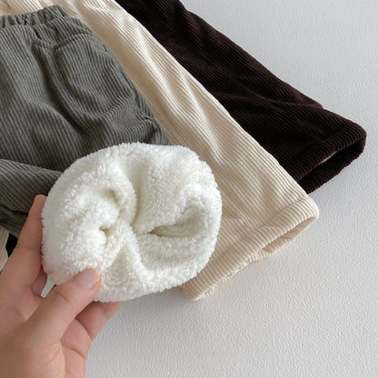 ロングパンツ・スウェットパンツ ロングパンツ コーデュロイ 裏ボア あったか レトロ ルーズシルエット 長ズボン【mh0011377】