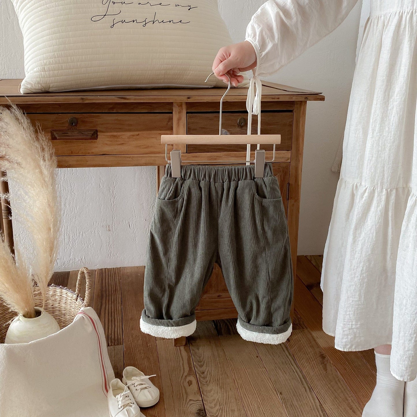 ロングパンツ・スウェットパンツ ロングパンツ コーデュロイ 裏ボア あったか レトロ ルーズシルエット 長ズボン【mh0011377】