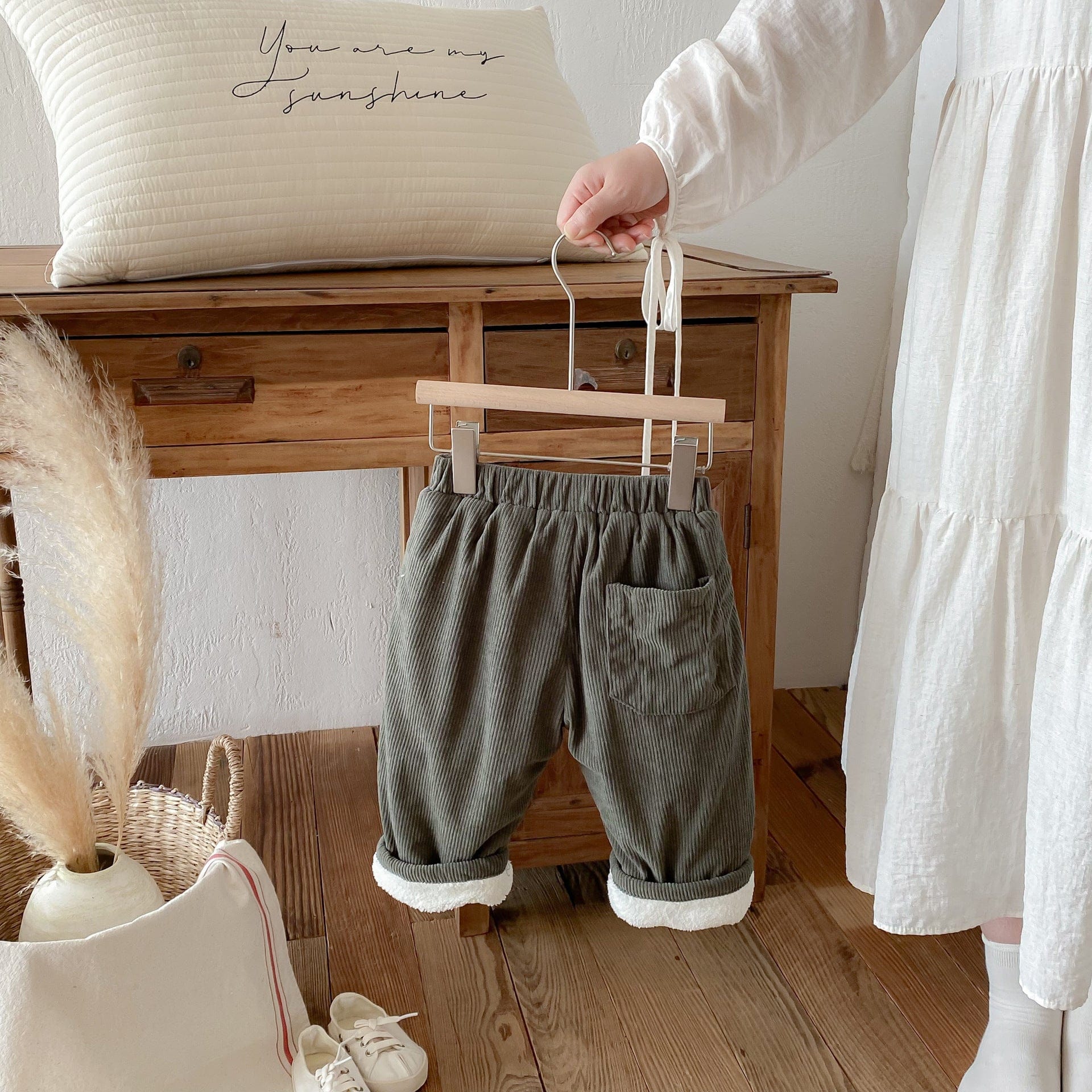 ロングパンツ・スウェットパンツ ロングパンツ コーデュロイ 裏ボア あったか レトロ ルーズシルエット 長ズボン【mh0011377】