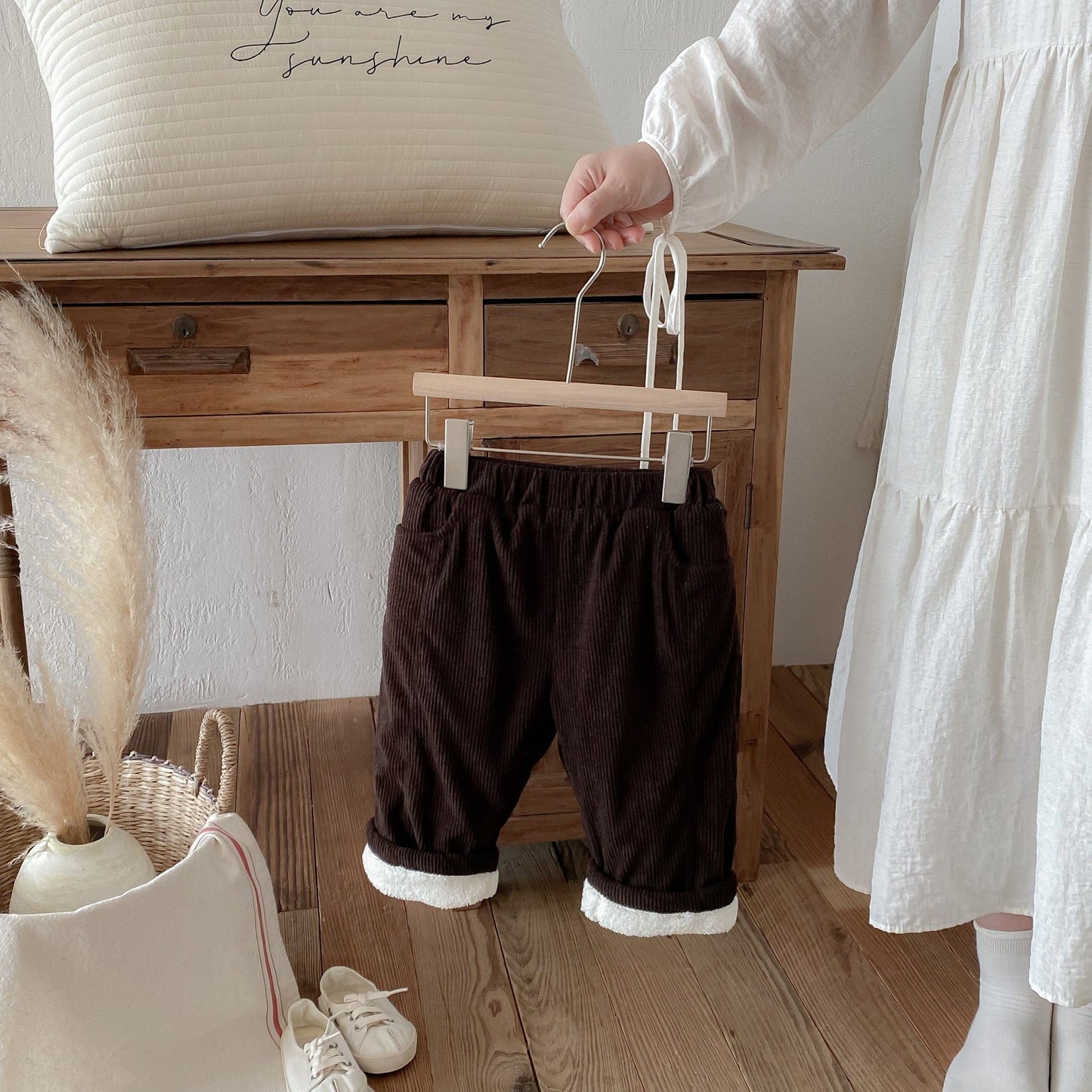 ロングパンツ・スウェットパンツ ロングパンツ コーデュロイ 裏ボア あったか レトロ ルーズシルエット 長ズボン【mh0011377】