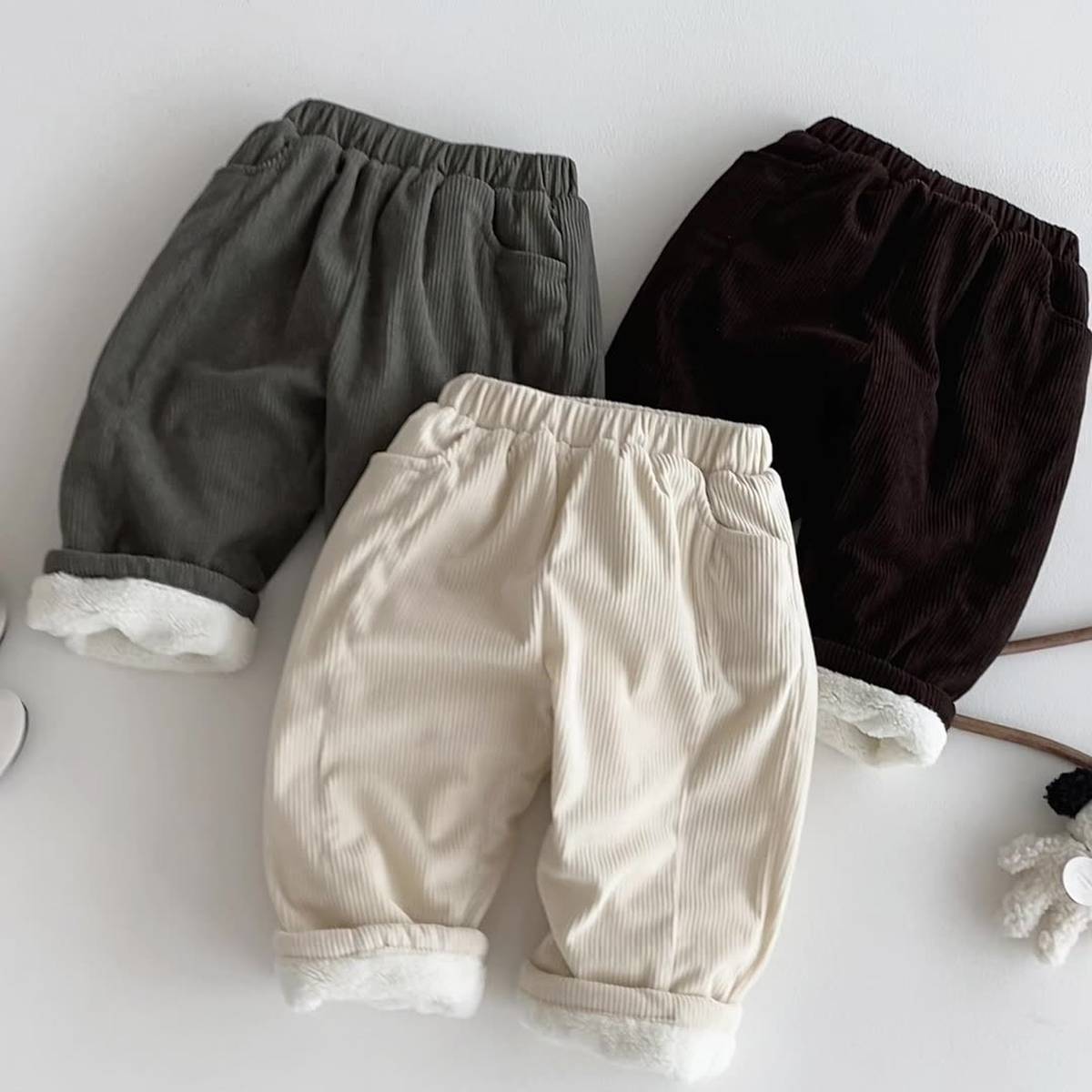 ロングパンツ・スウェットパンツ ロングパンツ コーデュロイ 裏ボア あったか レトロ ルーズシルエット 長ズボン【mh0011377】