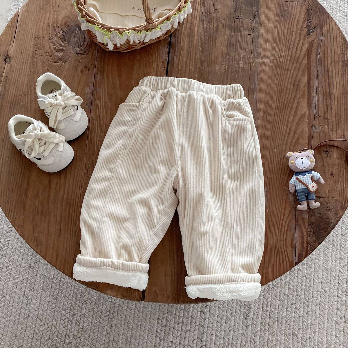 ロングパンツ・スウェットパンツ ロングパンツ コーデュロイ 裏ボア あったか レトロ ルーズシルエット 長ズボン【mh0011377】