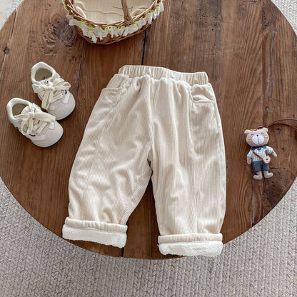 ロングパンツ・スウェットパンツ ロングパンツ コーデュロイ 裏ボア あったか レトロ ルーズシルエット 長ズボン【mh0011377】