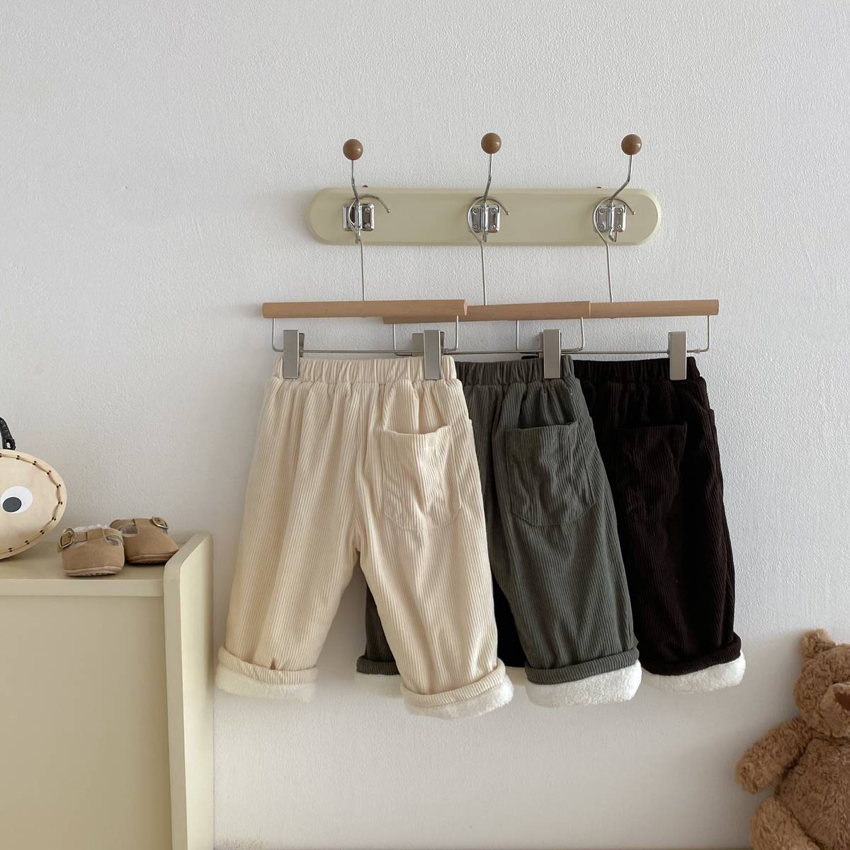 ロングパンツ・スウェットパンツ ロングパンツ コーデュロイ 裏ボア あったか レトロ ルーズシルエット 長ズボン【mh0011377】