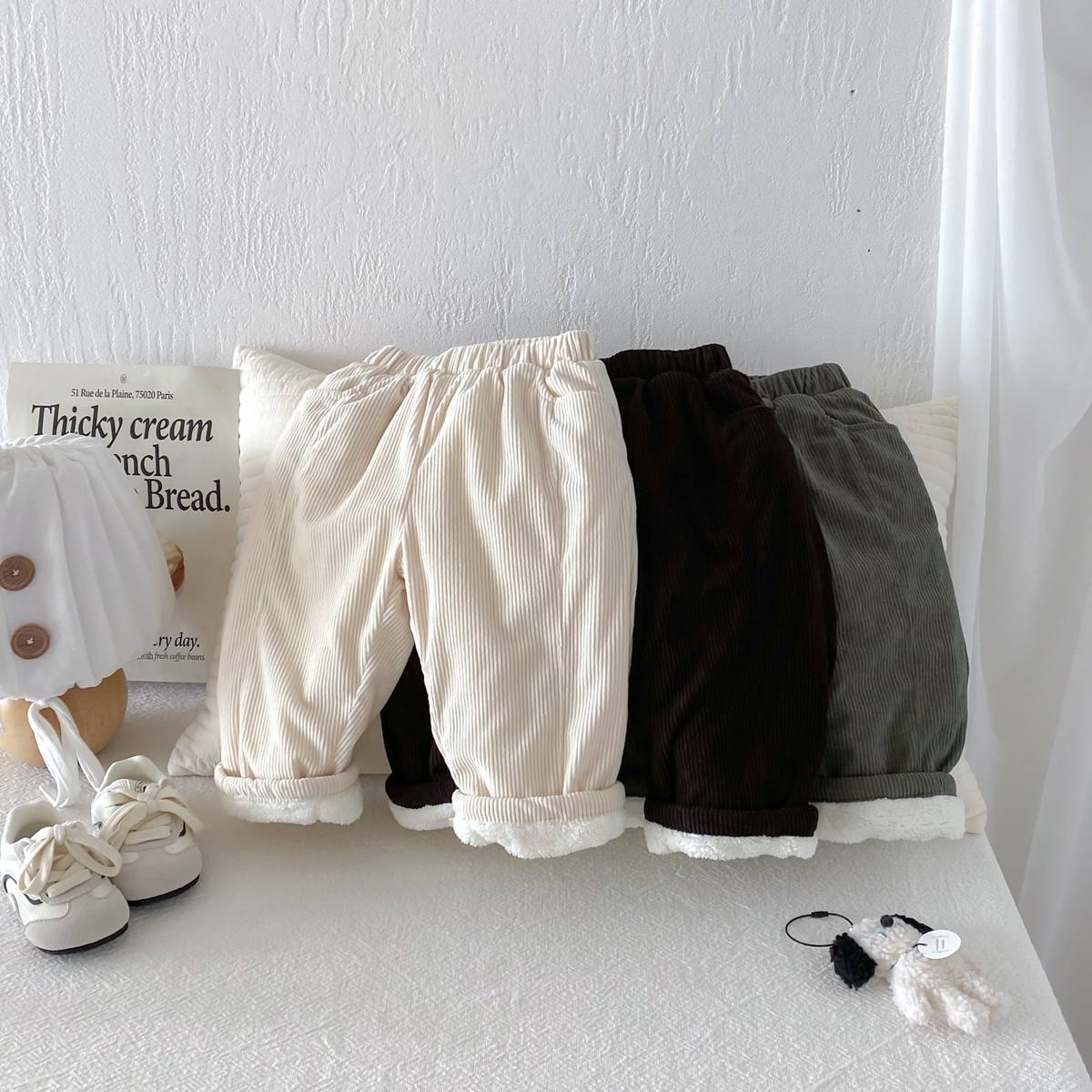 ロングパンツ・スウェットパンツ ロングパンツ コーデュロイ 裏ボア あったか レトロ ルーズシルエット 長ズボン【mh0011377】