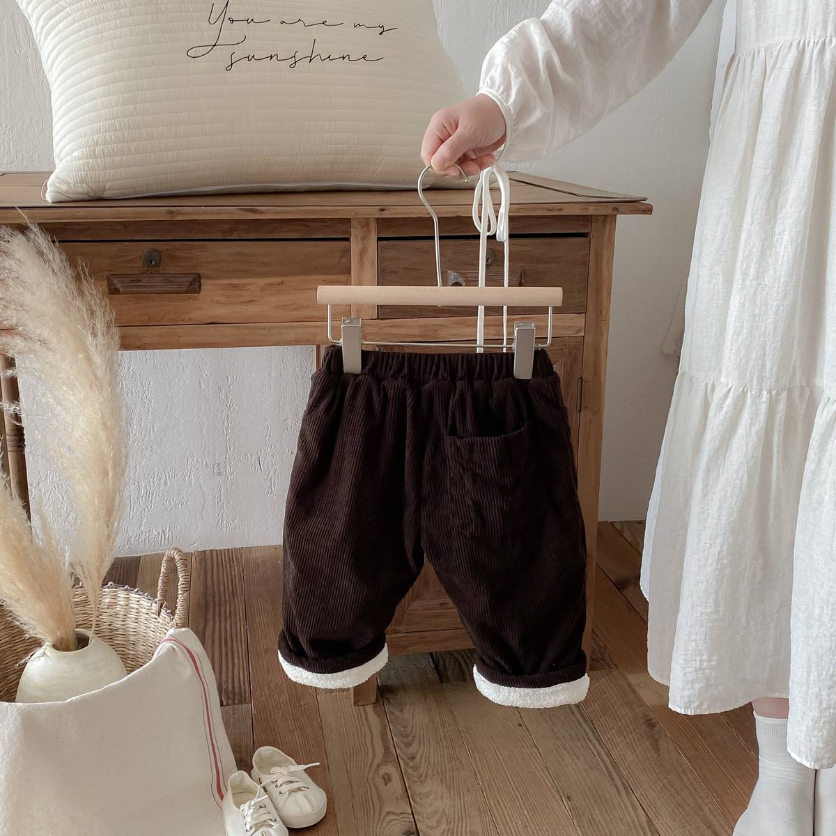 ロングパンツ・スウェットパンツ ロングパンツ コーデュロイ 裏ボア あったか レトロ ルーズシルエット 長ズボン【mh0011377】