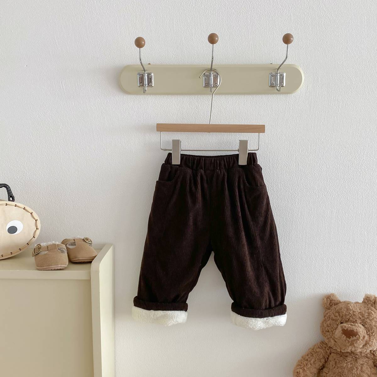 ロングパンツ・スウェットパンツ ロングパンツ コーデュロイ 裏ボア あったか レトロ ルーズシルエット 長ズボン【mh0011377】