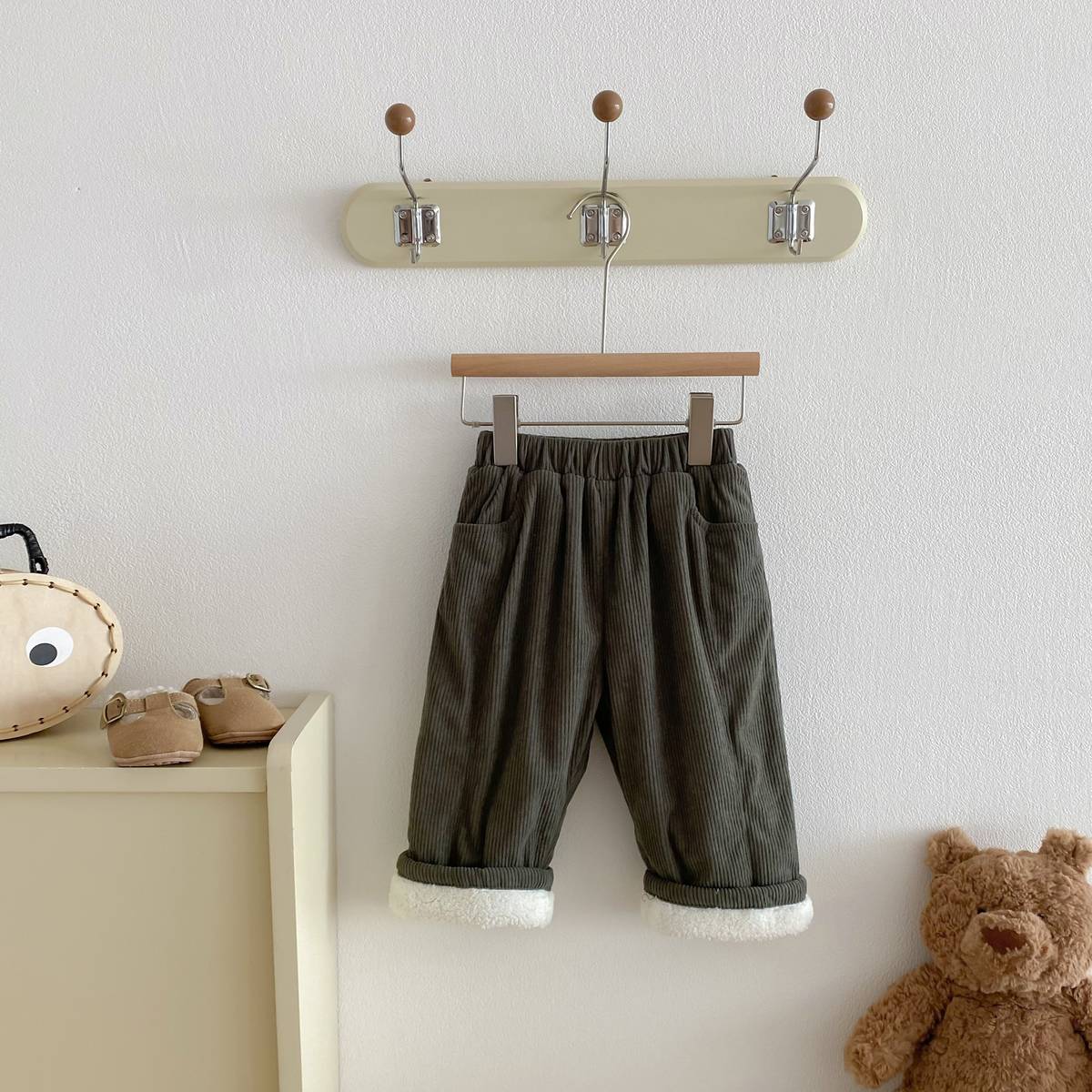 ロングパンツ・スウェットパンツ ロングパンツ コーデュロイ 裏ボア あったか レトロ ルーズシルエット 長ズボン【mh0011377】