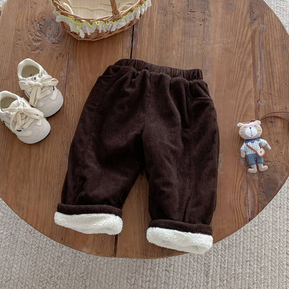 ロングパンツ・スウェットパンツ ロングパンツ コーデュロイ 裏ボア あったか レトロ ルーズシルエット 長ズボン【mh0011377】