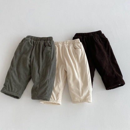 ロングパンツ・スウェットパンツ ロングパンツ コーデュロイ 裏ボア あったか レトロ ルーズシルエット 長ズボン【mh0011377】