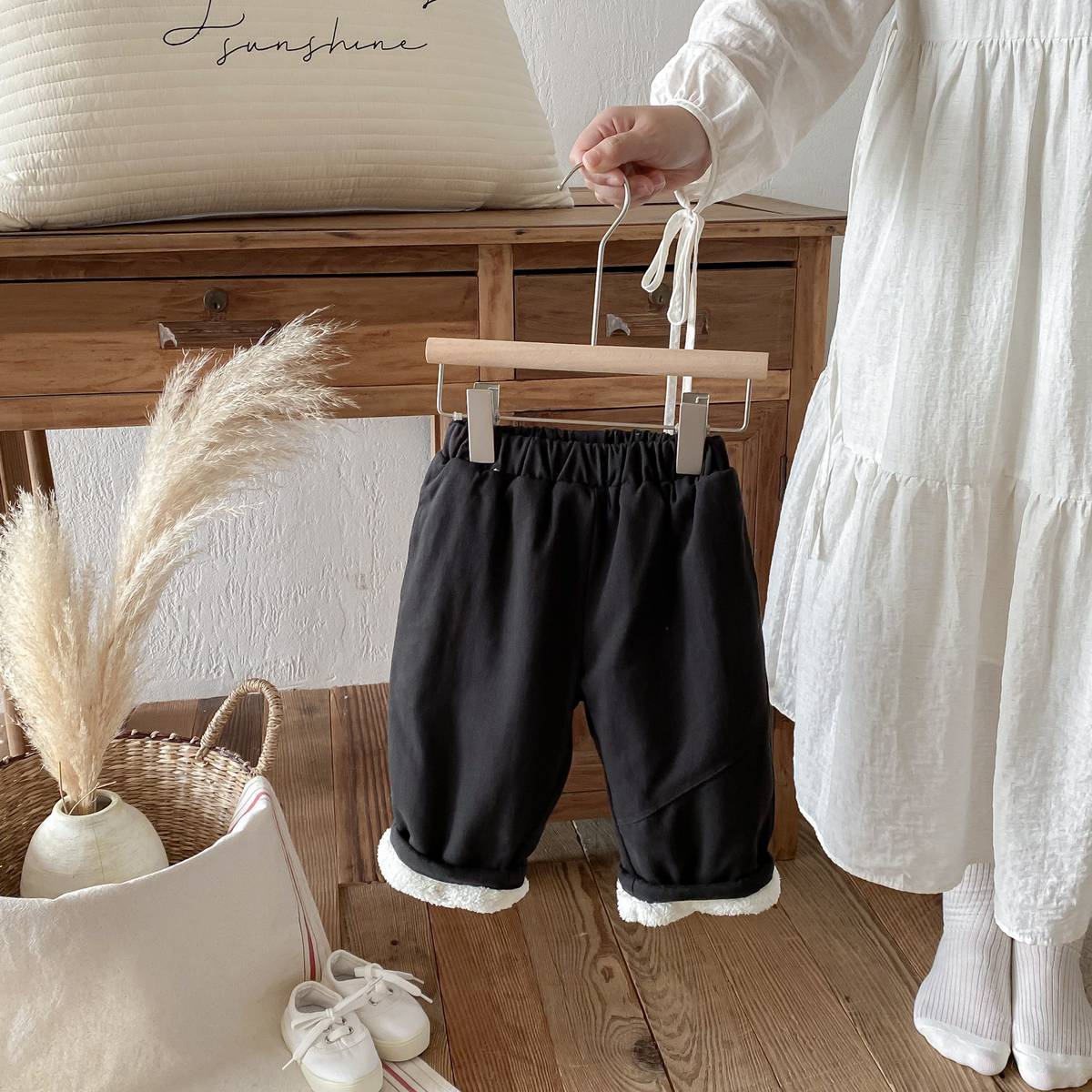 ロングパンツ・スウェットパンツ ロングパンツ 裏ボア あったか 保温 ルーズシルエット 無地 カジュアル 長ズボン【mh0011379】